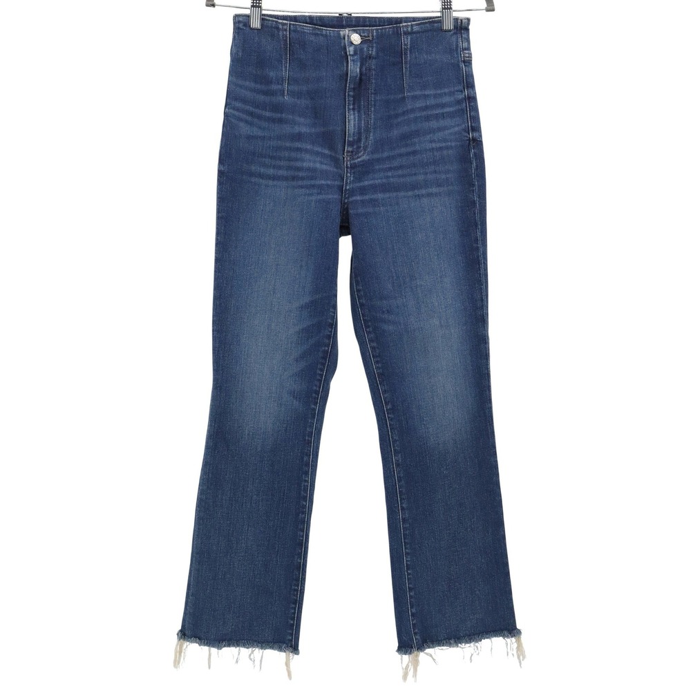 NWT Daze Shy Girl Jeans 26 Infinity High Rise Straight Raw Hem Stretch Cropped